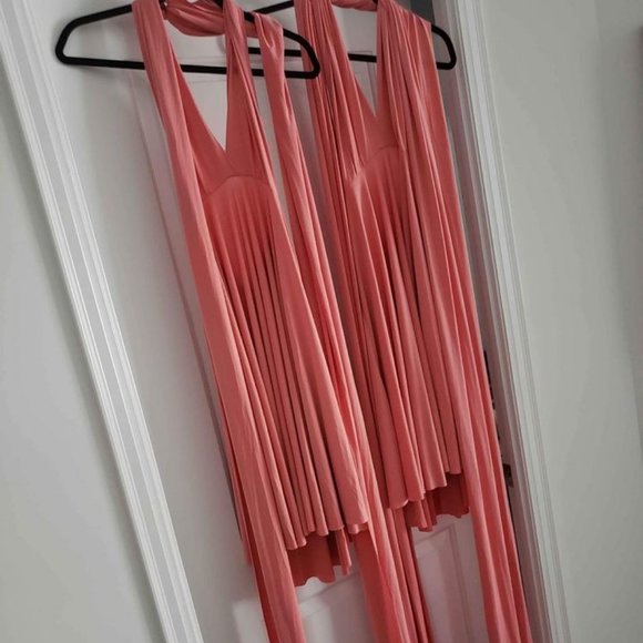 $90 for 2 Henkaa Sakura Midi Convertible Infinity Dresses in Coral - Picture 6 of 6